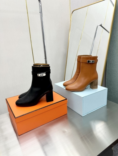 No.64002  HERMES classic boots, imported original calf leather, size: 35-40