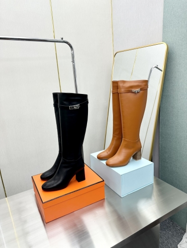 No.64003   HERMES classic boots, imported original calf leather, size: 35-40
