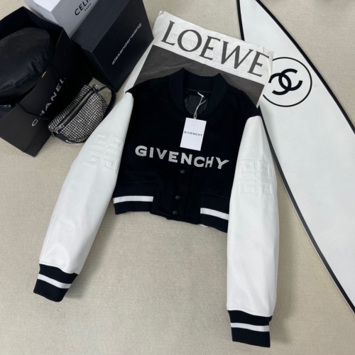 No.90957  GIVENCHY 2023 Autumn/Winter Latest Baseball Jersey, Heavy Industry Wool Panel Baseball Jacket Jacket, Size S-M-L