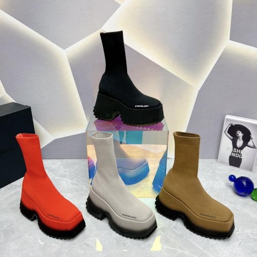 No.64086  DYMALNOTPY Matsuke Thick Sole Elastic Socks Short Boots, Original Customized Flyknit Socks, Sizes: 35-40