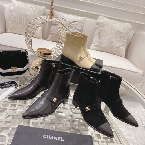 No.64132  Chanel  New Martin boots for autumn and winter 2023. Original customized imported calf leather. Size: 34-41