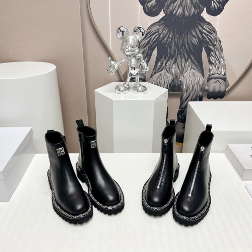 No.64160  Givenchy  2023 vs Autumn/Winter New Round Head Chain Short Boot Series, Imported Custom Cowhide. Size, 35-40