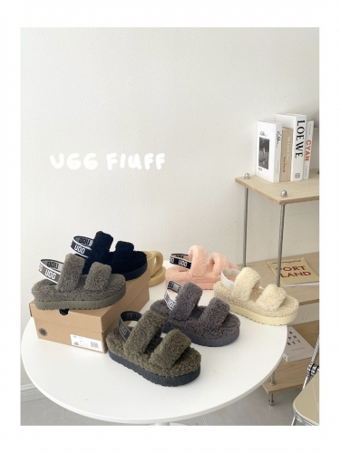 No.64151   UGG  Oufulafeta, Longfeng Teddy muffin bottom slippers. Size: 35-40