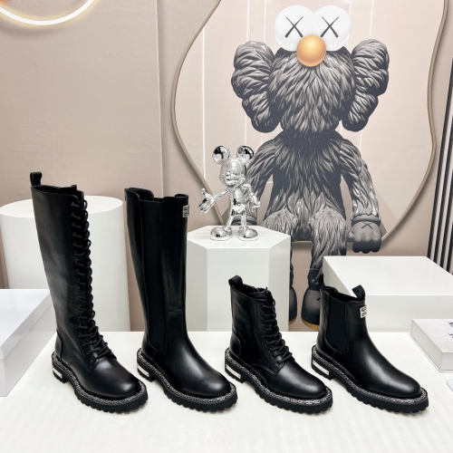 No.64161   Givenchy  2023 vs Autumn/Winter New Round Head Chain Boot Series, Imported Custom Cowhide. Size, 35-40