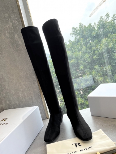 No.64225   The row New suede elastic high boots for autumn and winter 2023. Elastic suede sheepskin. Size 35-40