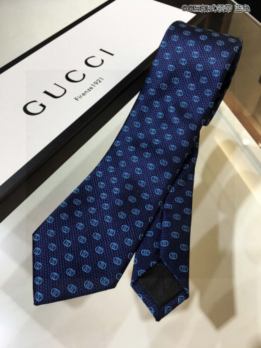 No.91009   GUCCI  GG interlocking tie. 95% top-quality jacquard silk handmade customization