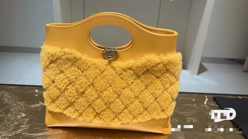 No.55841    2090   22*23*5.5cm  Ohanel 23A mini 31bag yellow wool