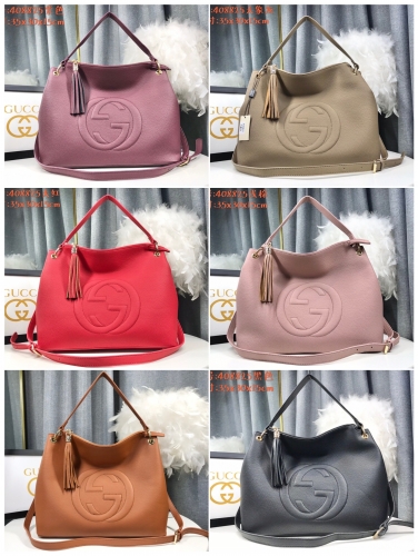 No.55846   408825   35*30*15cm  Classic interlocking double g logo full leather carrying crossbody bag. Tassel pendant zipper head