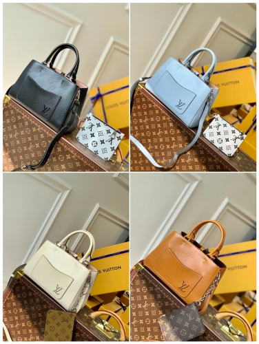 No. 55951   M59952   25*17*11cm  Marelle Tote BB handbag. Epi grain leather. Hollow LV logo