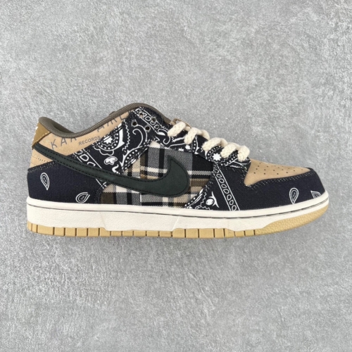 No.64272  Travis Scott x nk SB dunk low "jackboys" co branded cashew flower low top board shoes. Size 36-47