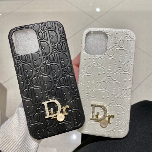 No.91091   Dior Embossed Embossed Dior Letter Oil Edge Phone Case