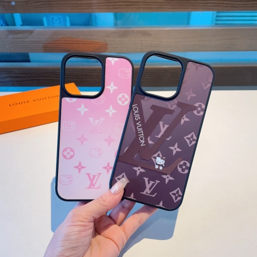 No.91147   LV phone case with four IMD sides and large holes with pictures on the side