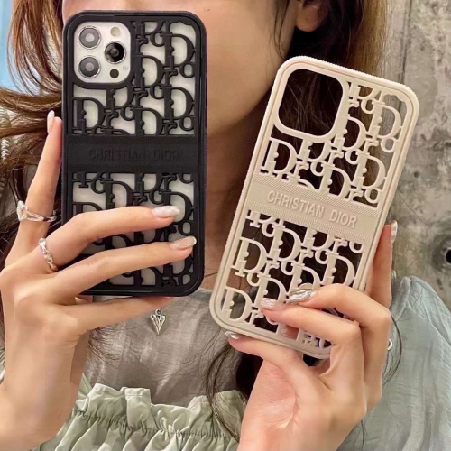 No.91139  DIOR  New exclusive private mold hollowed out design. Full coverage phone case