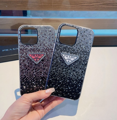 No.91124  PRADA Official Website Same Flash Diamond All Inclusive Phone Case