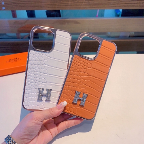 No.91105   HERMES Crocodile H Phone Case Full Cover Side Case