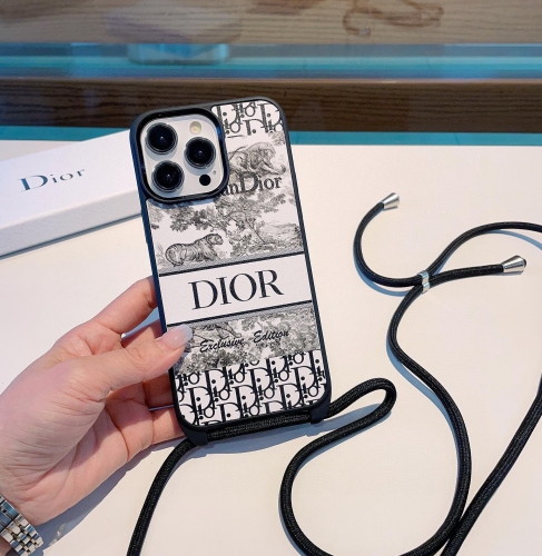 No.91151   Dior Flower Crossbody Phone Case, All Inclusive Material Phone Case