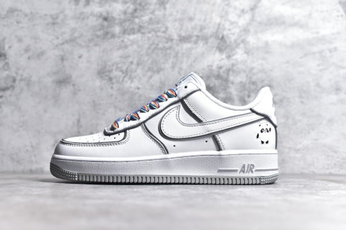 No.64305  Nk Air Force 1'07 Low Panda Grey White Reflective Air Force One Low Top Casual Board Shoes GU7895-639