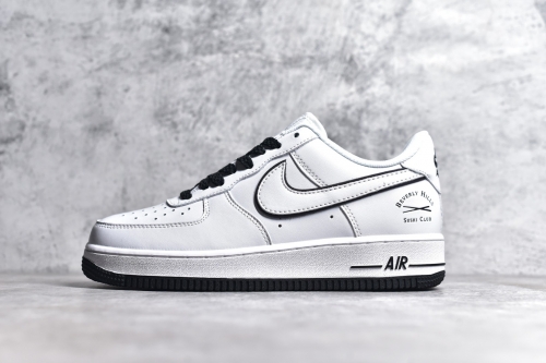 No.64304  Nk Air Force 1'07 Low "Sushi Club" Black and White Classic Air Force One Low Top Casual Shoe NS0517-002