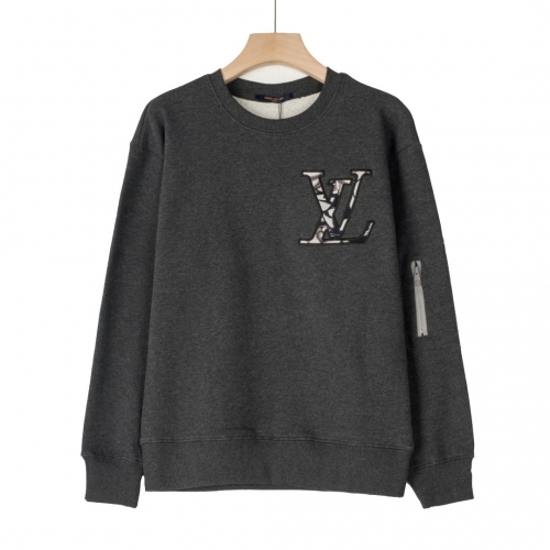 No.91187  LV 23 Autumn/Winter New Ski Embroidered Round Neck Sweater Deep floral grey dot dyed fabric Size: S-M-L-XL