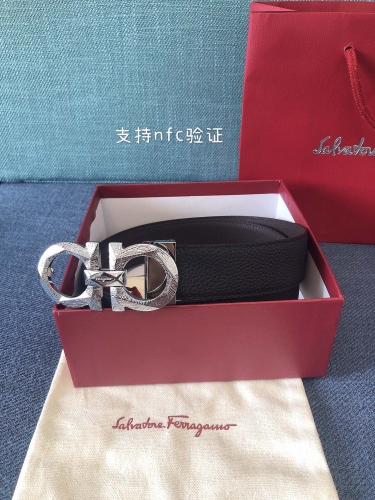 No.91200  Ferragamo Support NFC chip authentication. Width 3.5cm, available on both sides