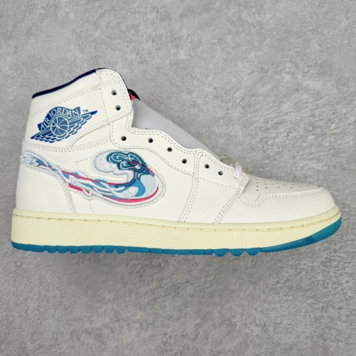 No.64380  Michelle Wie West x Air Jordan AJ1 High Golf"Pebble Beach" Golf High Gang Co branded White Pink Blue  FV3565-100