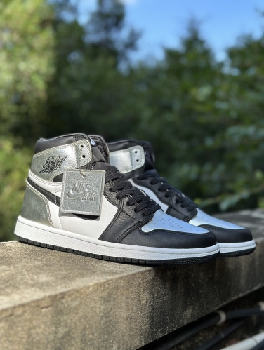 No.64376  Air Jordan 1 High Black Silver Toe Product number: CD0461-001