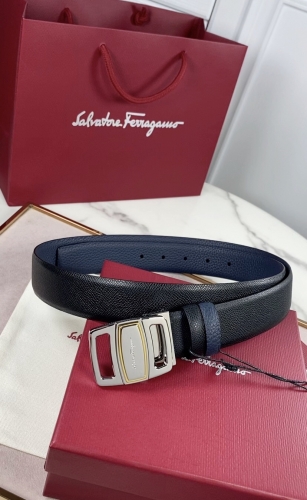 No.91212   Ferragamo Double sided adjustable GANCINI belt 35mm