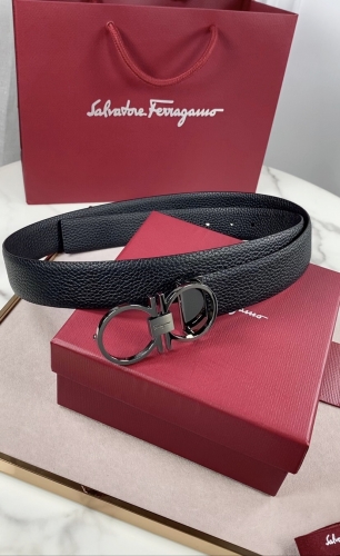 No.91213  Ferragamo Specification 35mm Double sided adjustable GANCINI belt