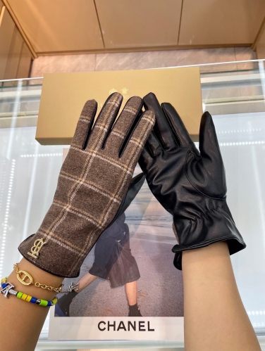 No.91300    Burberry  Wool leather matching  glove