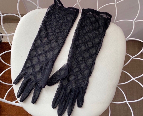 No.91287    GUCCI GG embroidered letter lace mesh gloves