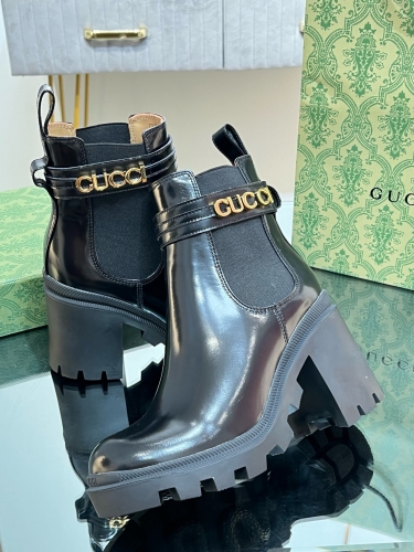 No.56107 Gucci short boots, imported top layer cowhide, size: 35-42 9cm