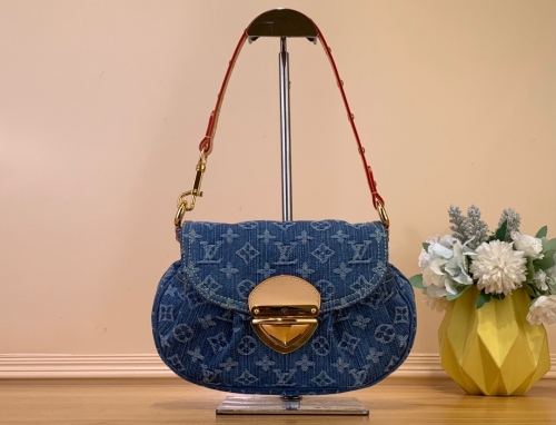 No.56336   M46829   27*18*3cm  Sunset handbag Monogram Denim Canvas