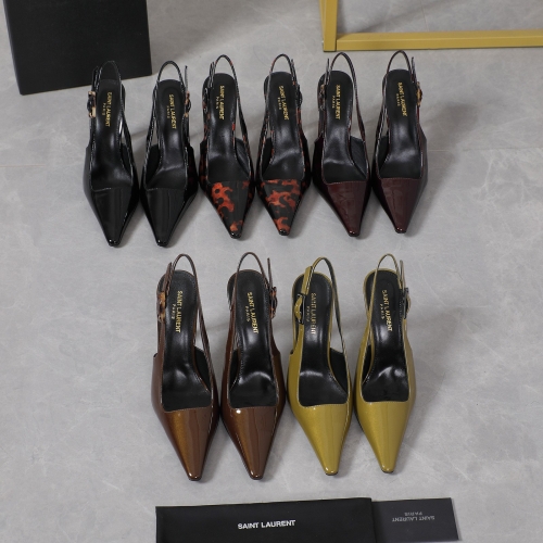 No.64511   SAINT LAURENT 2024/Spring/Summer · New shoe design with heel Customized imported calf patent leather Size: 35-40