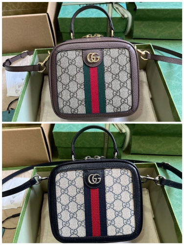 No.56351     772157     17*16.5*9.5cm  Ophidia series GG mini handbag GG Supreme Canvas