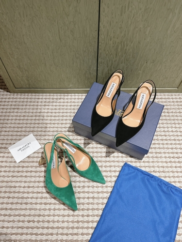 No.64567   AQUAZZURA New products from the counter, fairy fashion shoes series Yangjing upper+sheepskin lining Size: 34-42