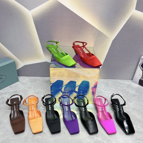 No.64601   Prada Show style single shoe collection Customized imported silk/sheepskin/open edge beads Size: 34-42