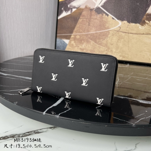 No.56611    M83193    19.5*10.5*2.5cm  Zippy zipper wallet Monogram Shadow cow leather embossed with Monogram pattern