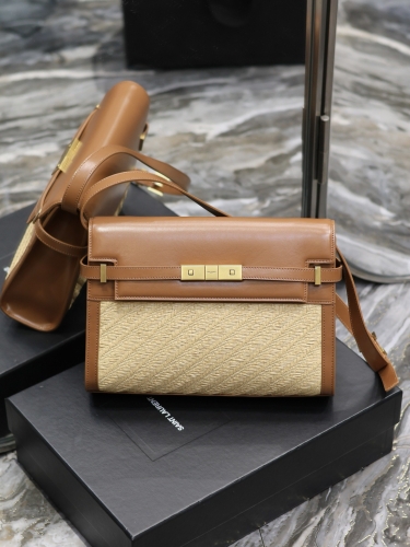 No.56735     579271     29*20*7cm   Tu Huang Pai Woven Style Manhattan Flip Up Manhattan Stick Bag