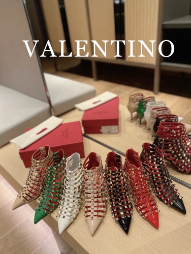 No.64792      Valentino New sandals Imported calf leather fabric+mixed sheepskin lining 6.5cm Size: 35-42