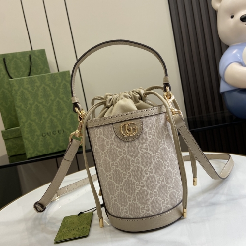 No.55710     760199    11.5*20*8cm    Ophidia series mini bucket bag GG Supreme canvas+leather piping