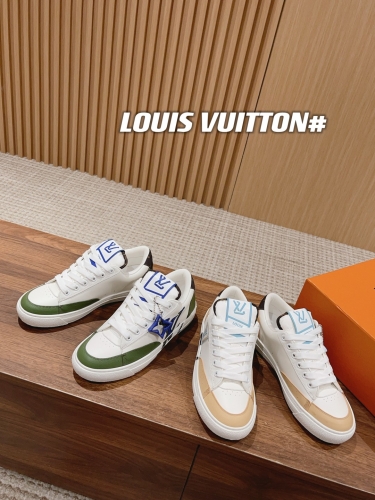 No.64872    LV Qixi China limited casual sports shoes Original imported top layer cowhide+original customized breathable mesh Size:  39-45