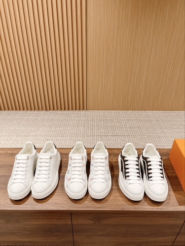No.64873    LV The latest version of the classic thick soled white shoes in the time out series Original consistent cowhide Size:  35-41