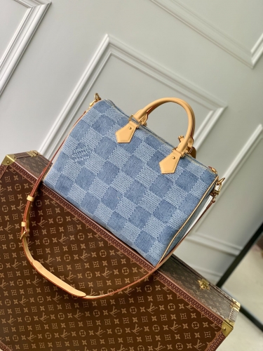 No.51157 N40701 Damier Denim 3D Speedy 40 Bandoulière 40 x 26 x 23cm