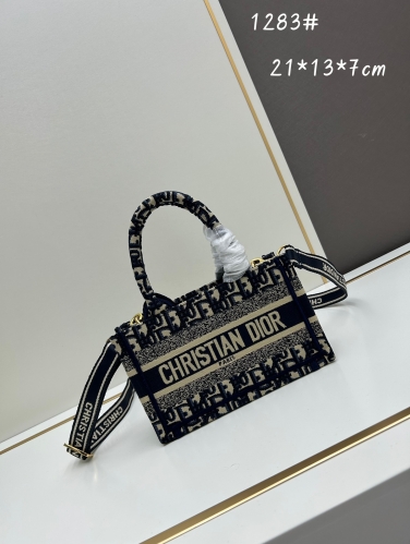 No.56905   1283   21*13*7cm Dior Book Tote collection Mini Number Printed embroidery