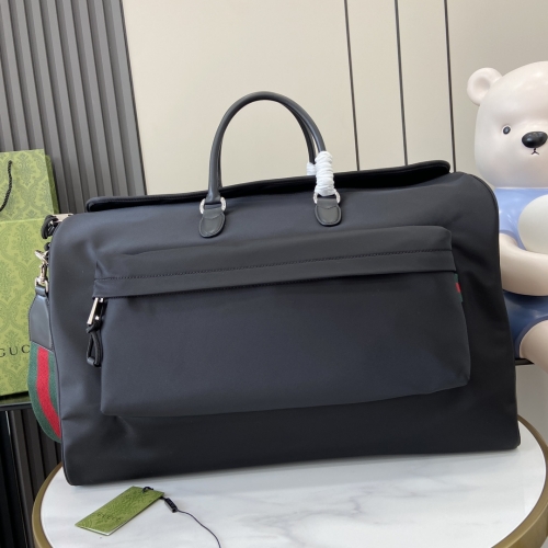 No.56988    802094    52*30*28cm    New GG Faduer series travel bag. Black nylon material