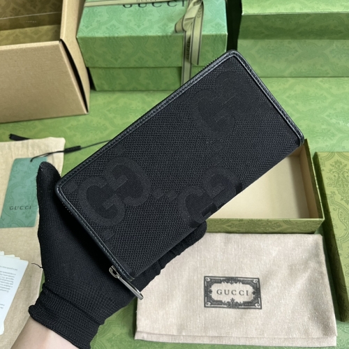 No.56990     699316    19*10.5*2.5cm   Super dual G long wallet. Black/Large G Canvas