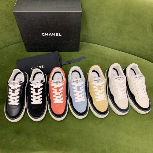 No.64908    Chanel Sneaker casual board shoes Shoe uppers made of Yangjing/cowhide Size 35-40