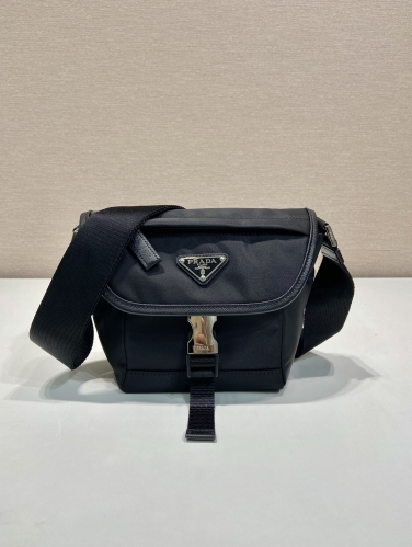 No.57031     2VD070    16*16*8cm    Mini Postman Bag Saffiano leather and nylon fabric
