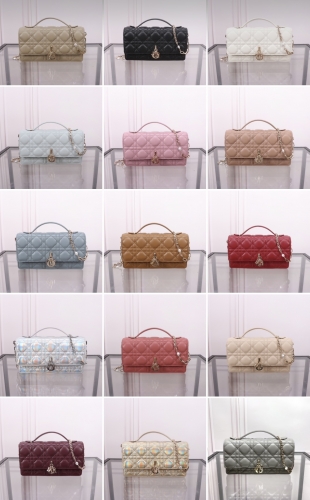 No.58369 58368 lady dior 0980 0604 098014 21*11.5*4.5cm pearl handbag clutch chain bag 54933 54934