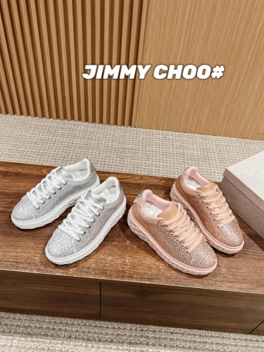 No.64956   Jimmyhoo and Malbon collaborate on casual sports shoes Splicing ground leather and iconic JC logo color scheme Size: 35-40